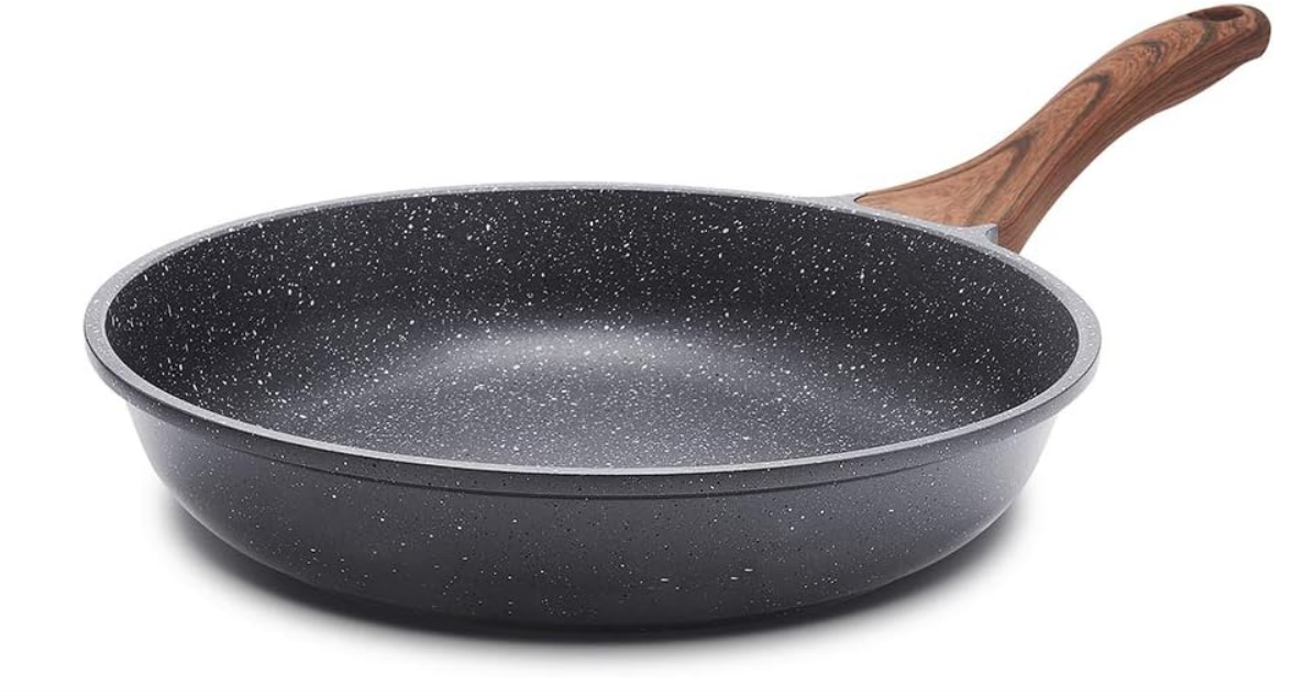 High Quality Nonstick Frying Pan Skillet, Swiss Granite Coating Omelette Pan, Healthy Stone Cookware Chef's Pan, PFOA Free 9.5 inch