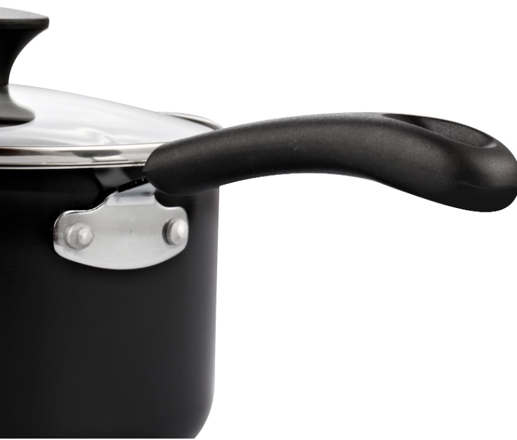 High Quality Nonstick Sauce Pan with Glass Lid 2-Qt, Multi-purpose Pot Saucepan Kitchenware, Black, Aluminum